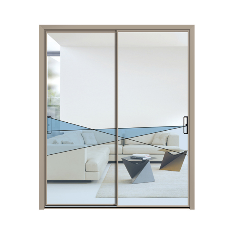 High Quality Double Glass Aluminum Alloy Kitchen Glass Sliding Door